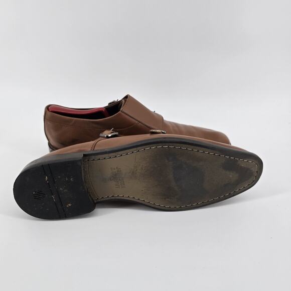 Johnston & Murphy Men’s Double Monk Strap Dress Shoes Brown Leather Cap Toe 11M